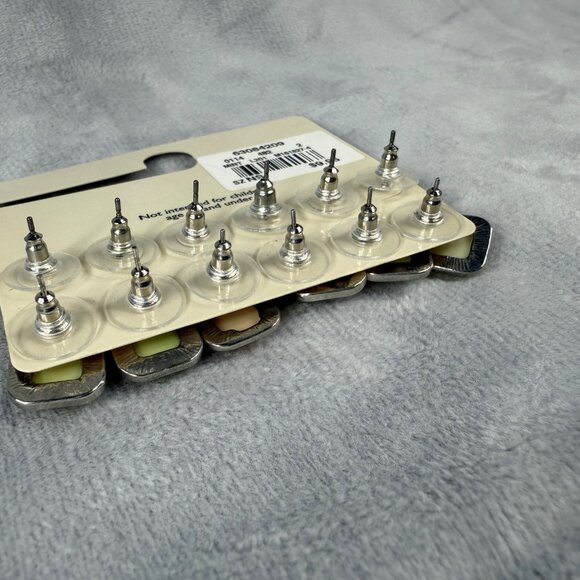 Vanity Multi-Color Stud Earrings Set Of 6 Pair Pierced Post Casual Collection - Picture 6 of 16